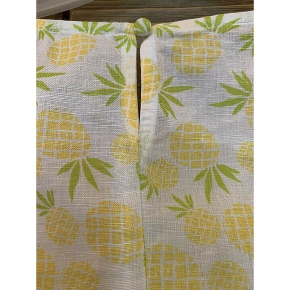 J.CREW Linen Top Short Sleeve Blouse Pineapple Print Women's Sz L -MSRP 64.50$ - Picture 4 of 9